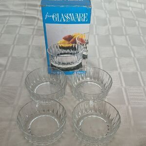 Clear Glassware Bowl Set Of 4 10 oz